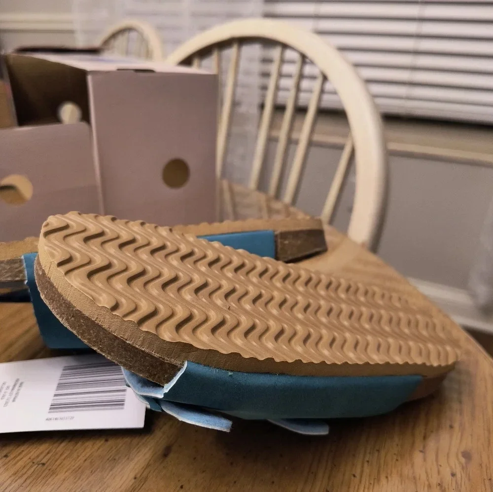 Boys kids camo buckle slip-on blue flip-flops shoes NEW tag orange summer spring